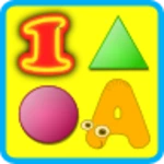 letters numbers colors shapes android application logo